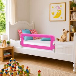 Pink Toddler Bed Rail 102 x 42 cm for Home Safety