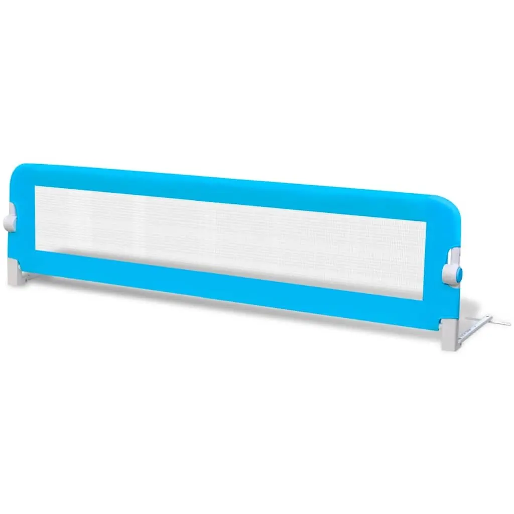 Toddler Bed Rail Foldable Portable 150 x 42 cm Polyester Blue