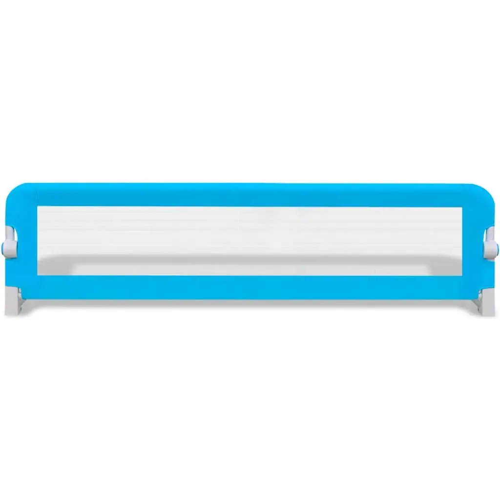 Toddler Bed Rail Foldable Portable 150 x 42 cm Polyester Blue