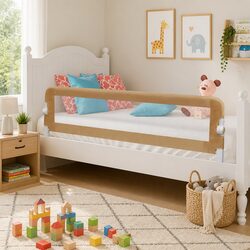 Toddler Safety Bed Rail 150x42 cm Fold Down Guard Protection Children 18M-5Y