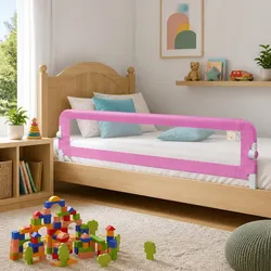 Practical Toddler Bed Rail 180x42cm, Safe & Foldable