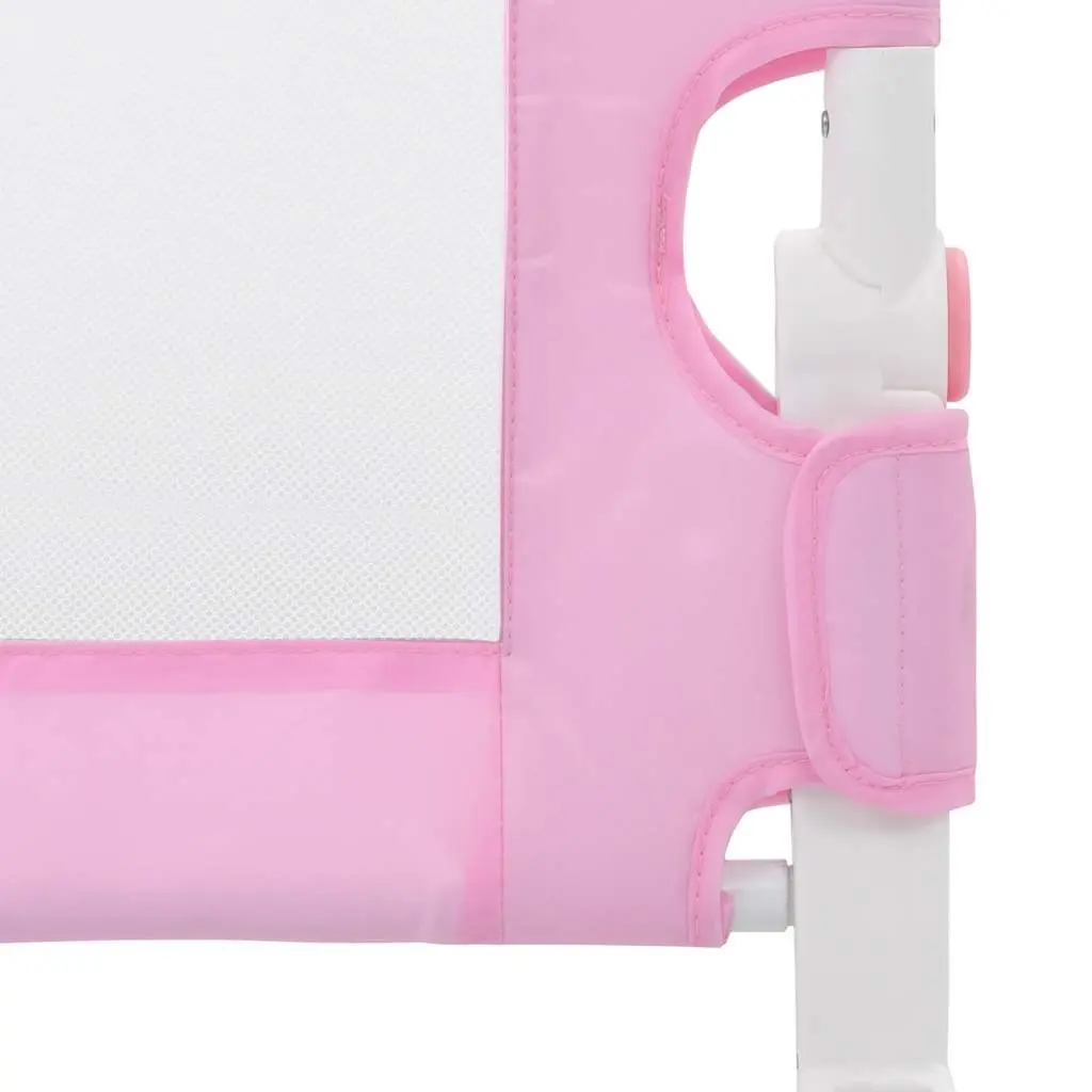 Toddler Bed Rail Foldable Metal Tube 180x42cm Pink
