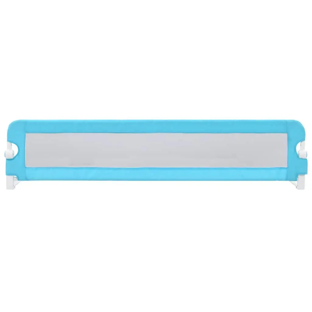 Toddler Bed Rail Foldable Polyester Fabric 180x42 cm Blue