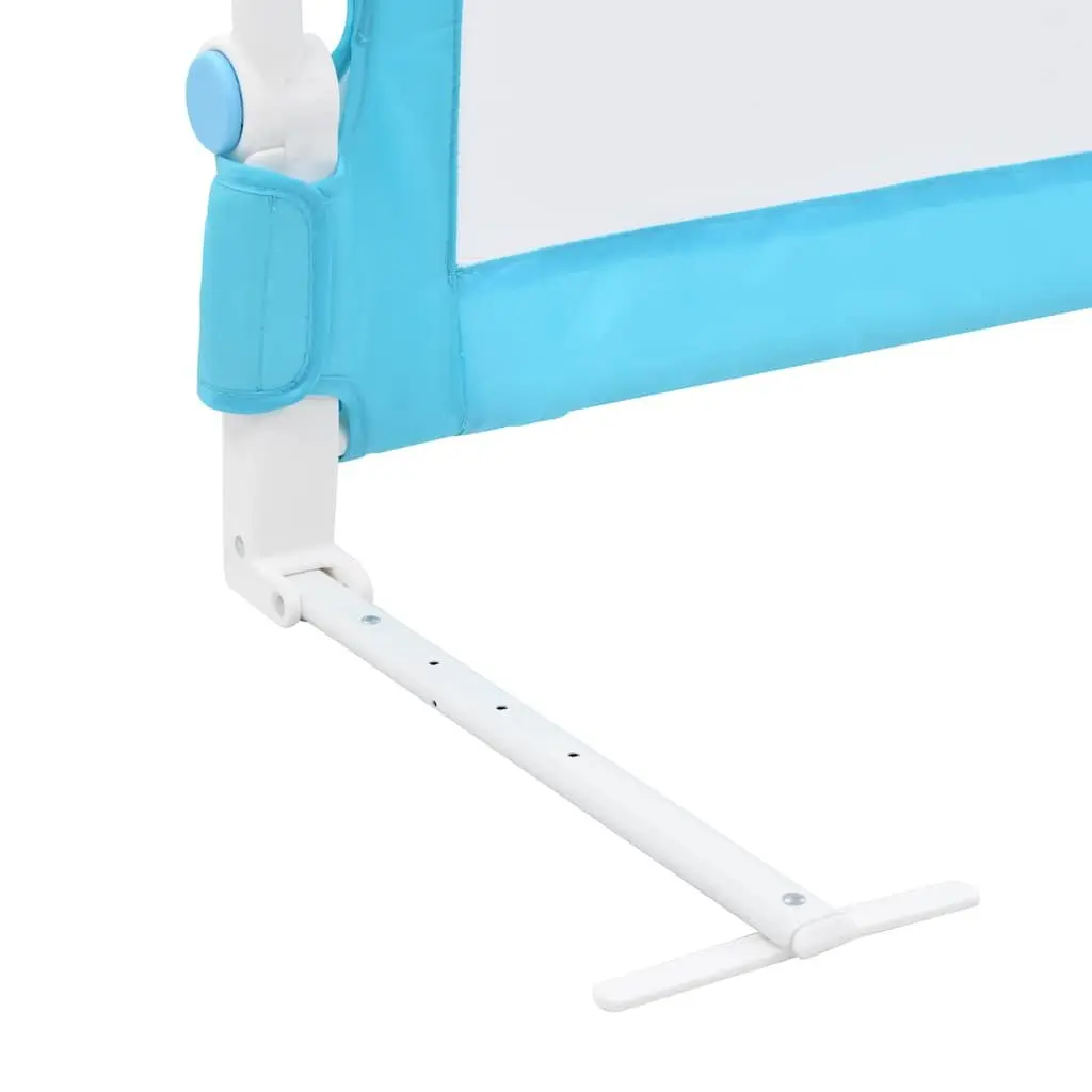 Toddler Bed Rail Foldable Polyester Fabric 180x42 cm Blue