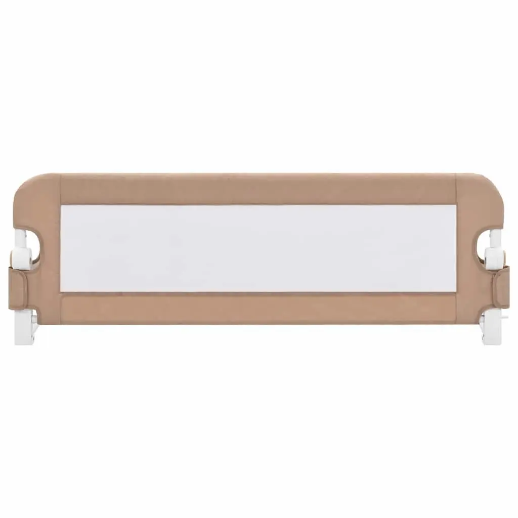 Toddler Bed Guard Rail Foldable Metal 120x42 cm Taupe