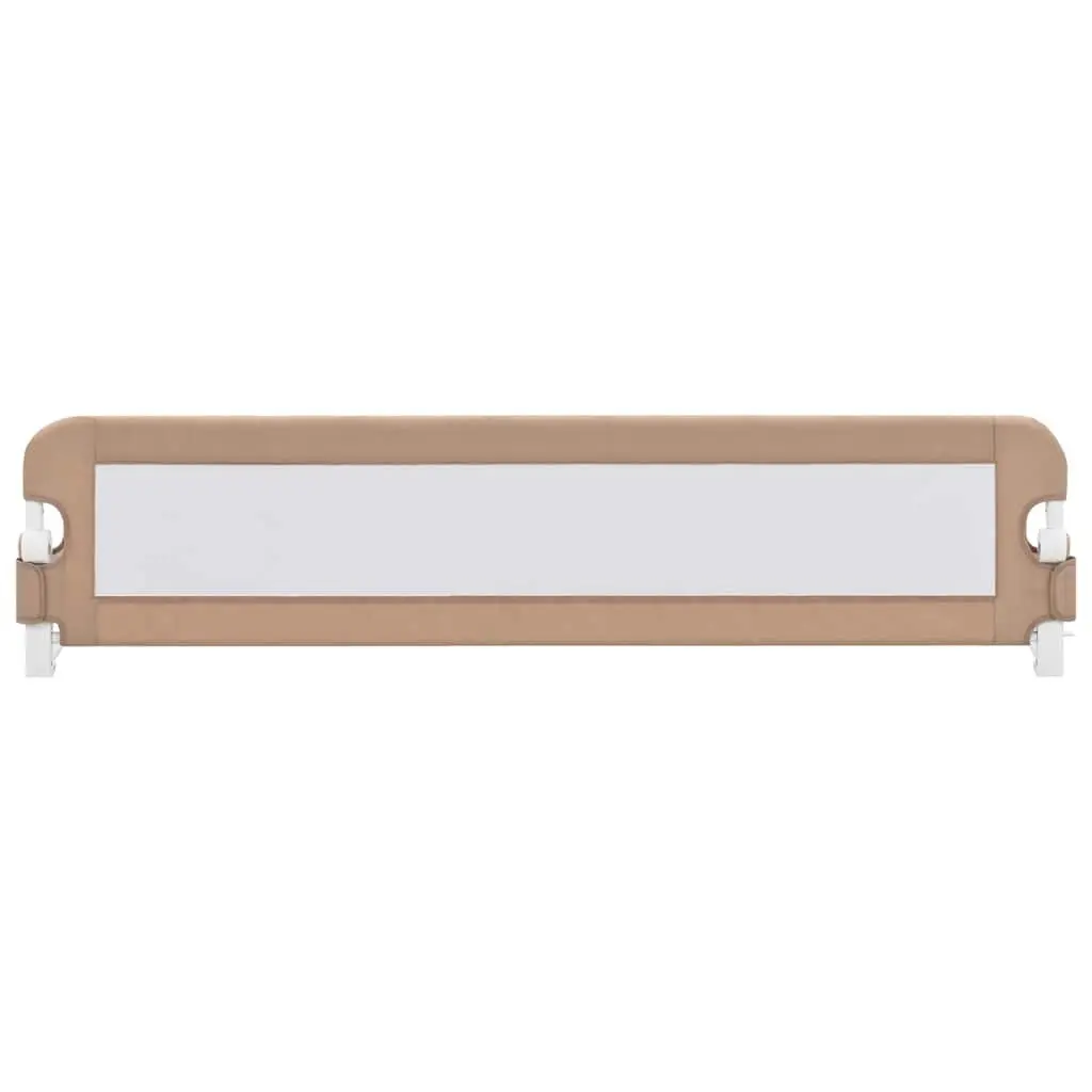 Toddler Bed Rail Foldable Polyester 180x42cm Taupe