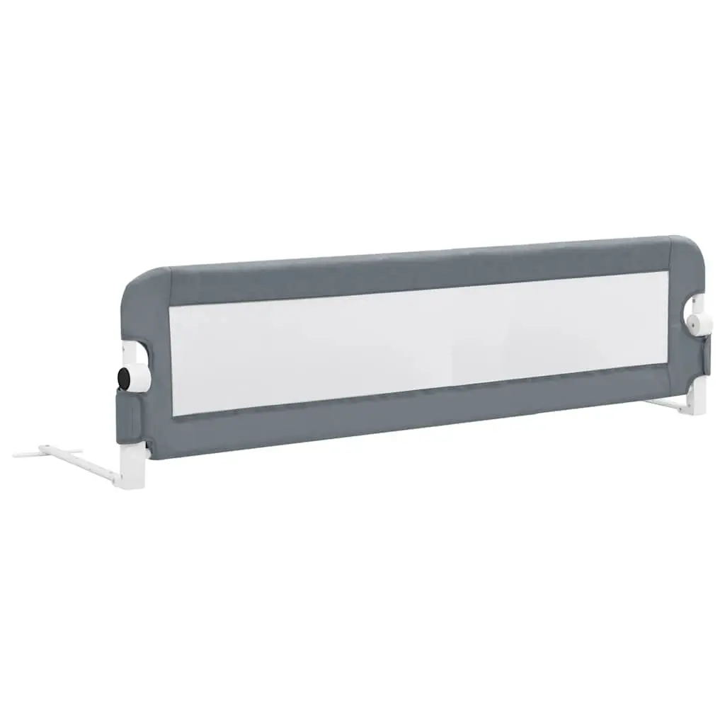 Toddler Bed Rail Foldable Polyester 120x42cm Grey