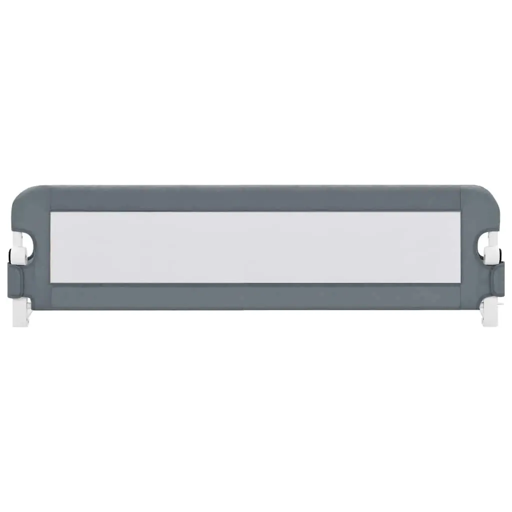 Toddler Bed Rail Foldable Polyester 120x42cm Grey