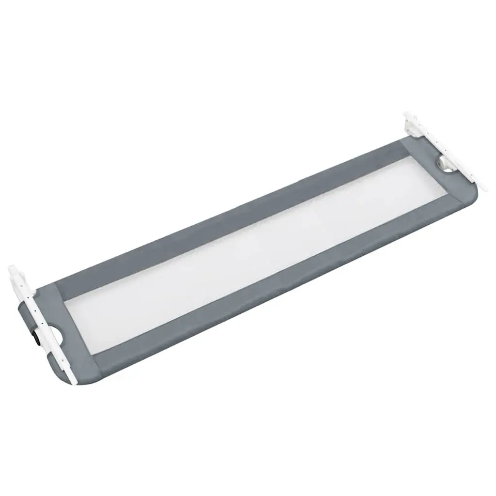 Toddler Bed Rail Foldable Polyester 120x42cm Grey