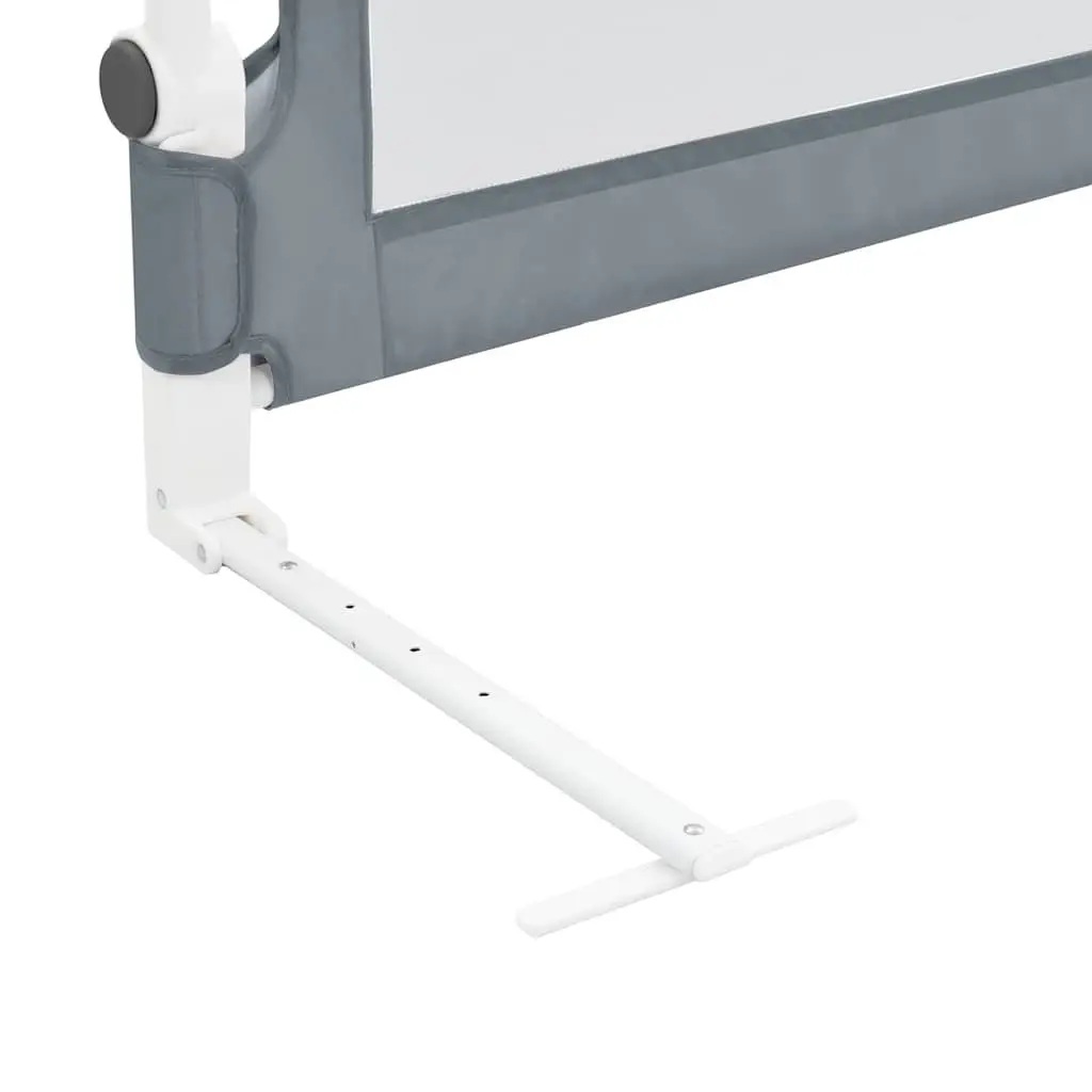 Toddler Bed Rail Foldable Polyester 120x42cm Grey