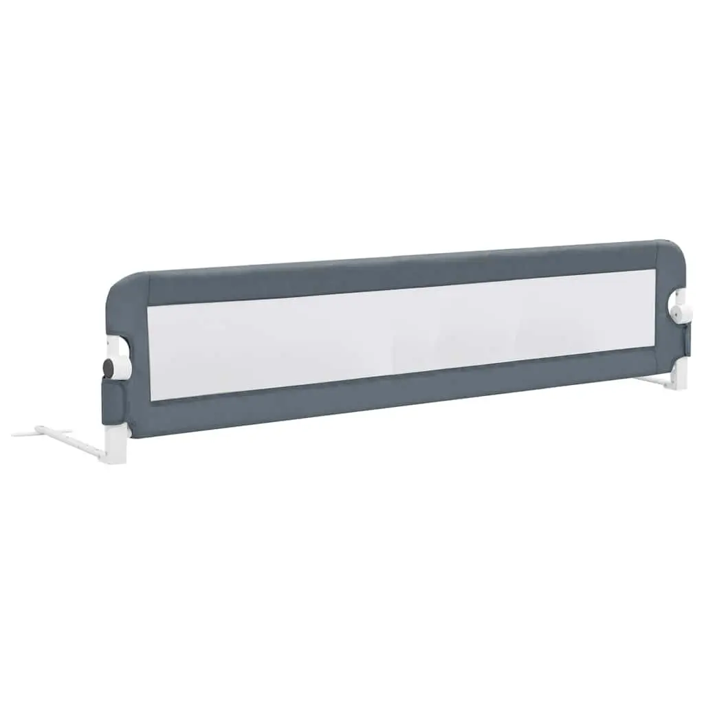 Toddler Bed Rail Foldable Metal Tube 180x42 cm Grey
