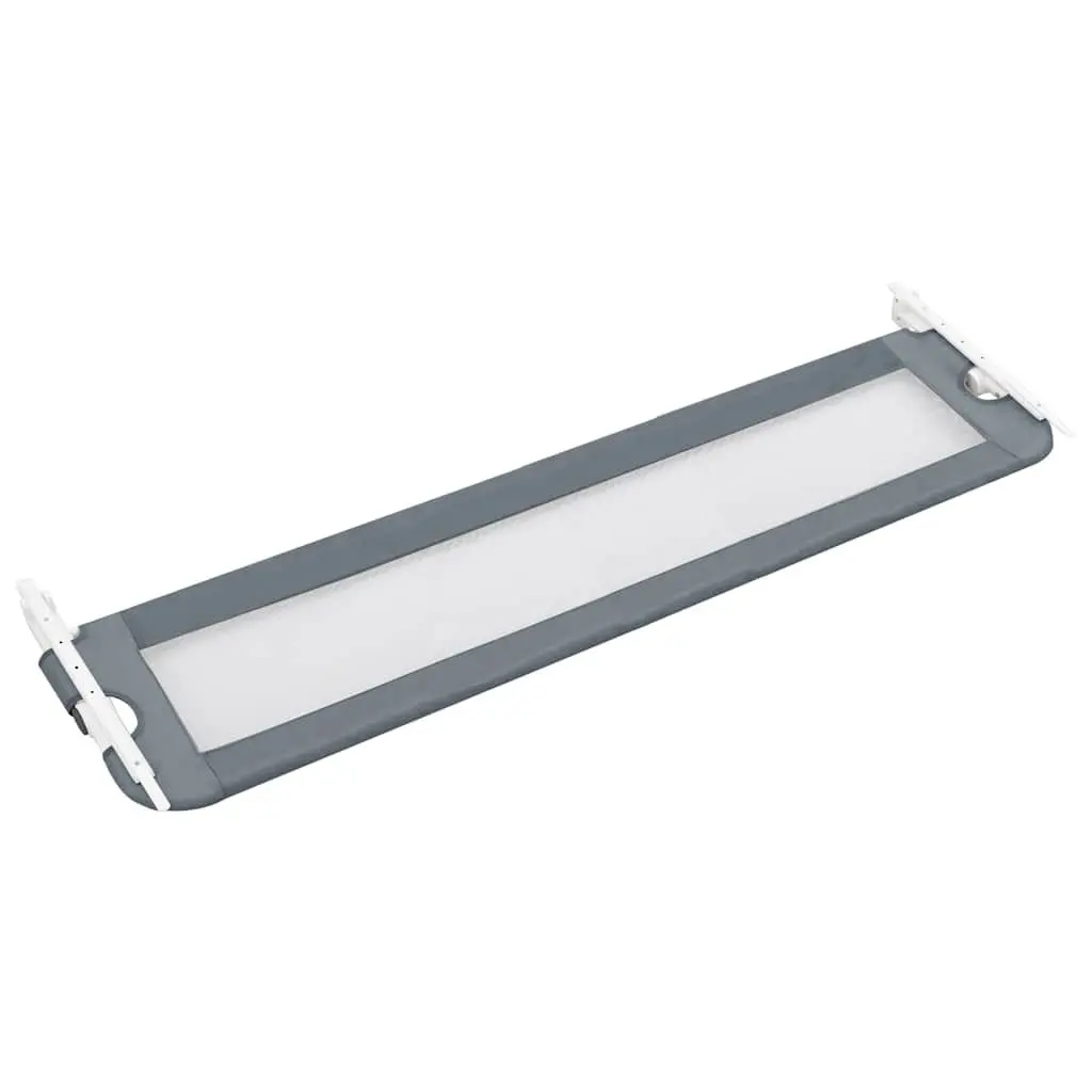 Toddler Bed Rail Foldable Metal Tube 180x42 cm Grey
