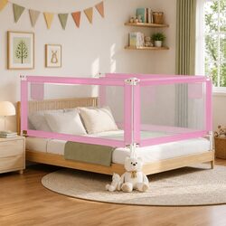 Pink Bed Rail for Toddlers – Ideal for Safe Sleep Environments