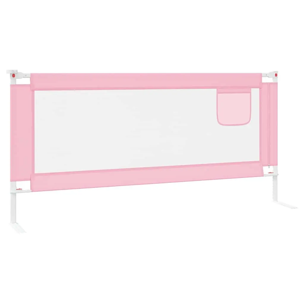Toddler Bed Rail Fabric 200x25 cm Pink Safety Guard