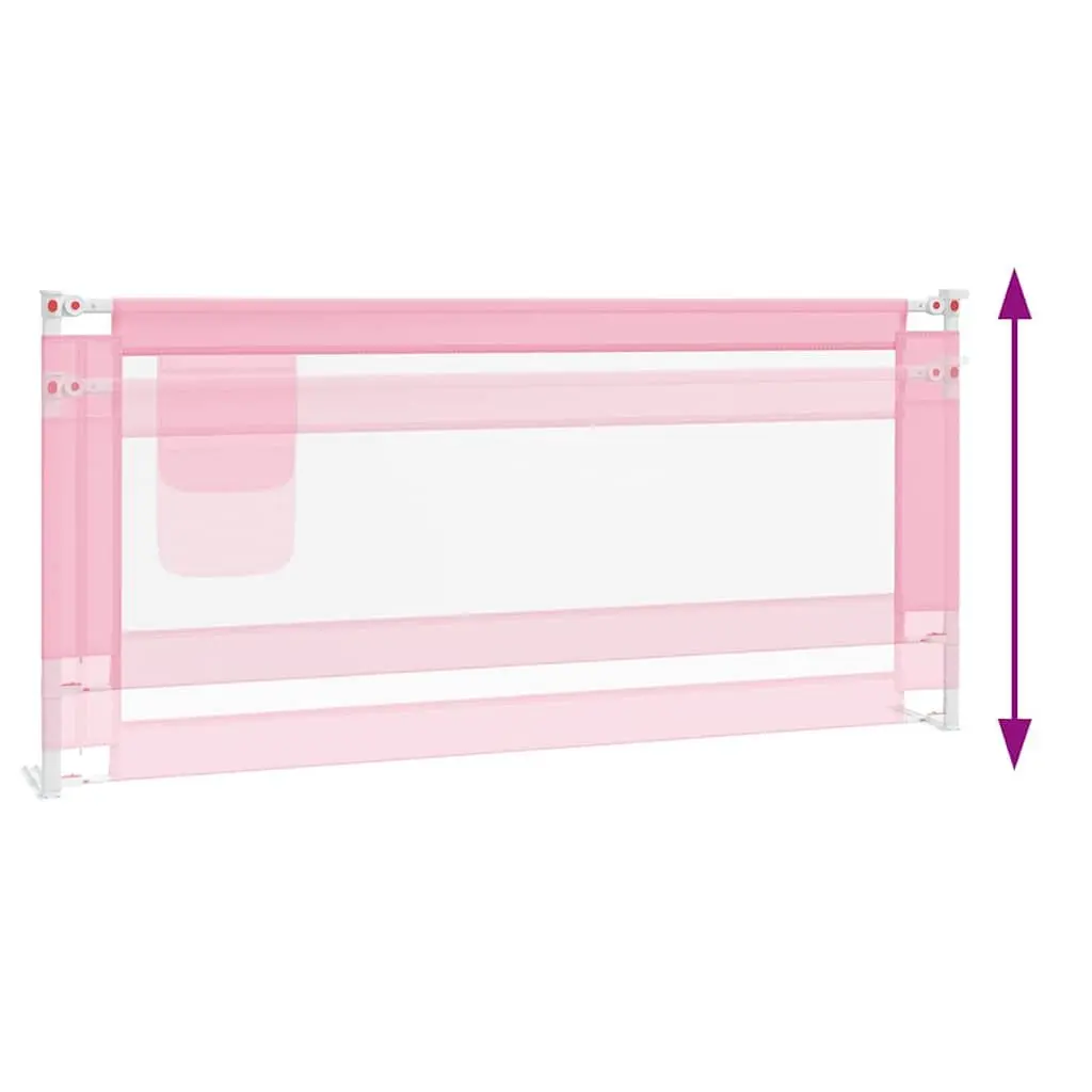Toddler Bed Rail Fabric 200x25 cm Pink Safety Guard