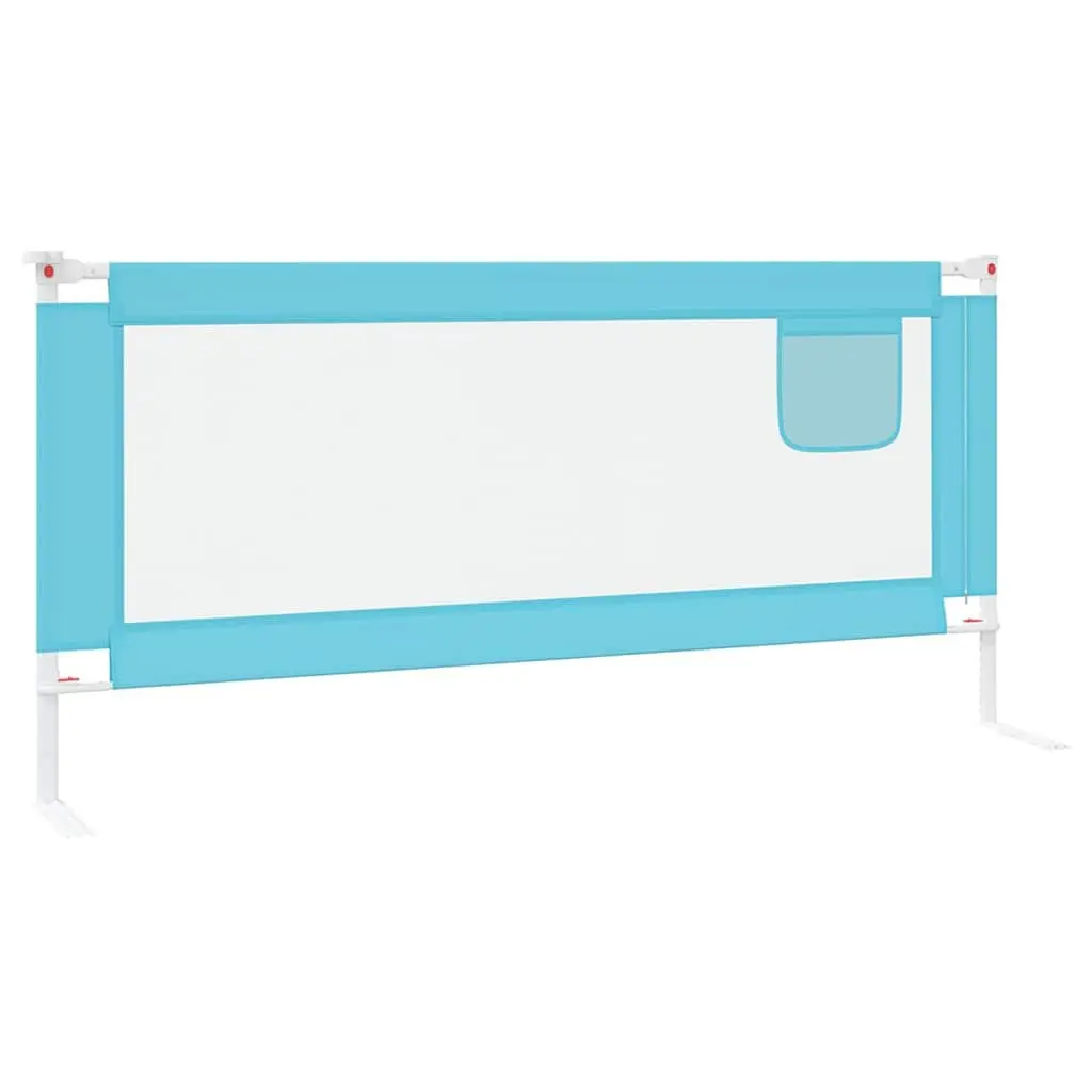 Toddler Bed Rail Fabric Blue 200x25 cm Protection Guard
