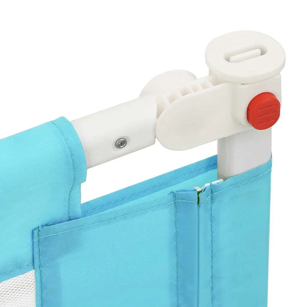 Toddler Bed Rail Fabric Blue 200x25 cm Protection Guard
