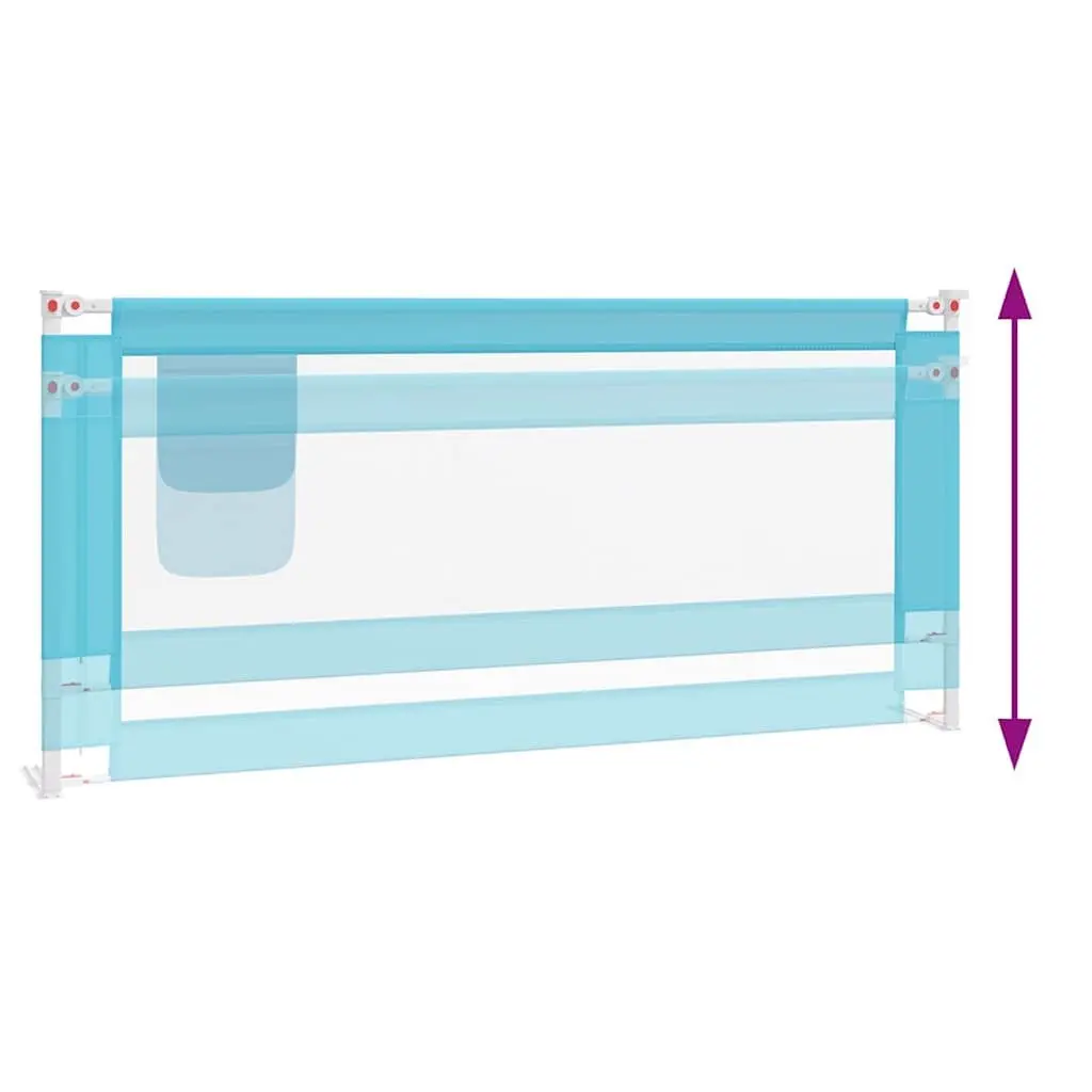 Toddler Bed Rail Fabric Blue 200x25 cm Protection Guard