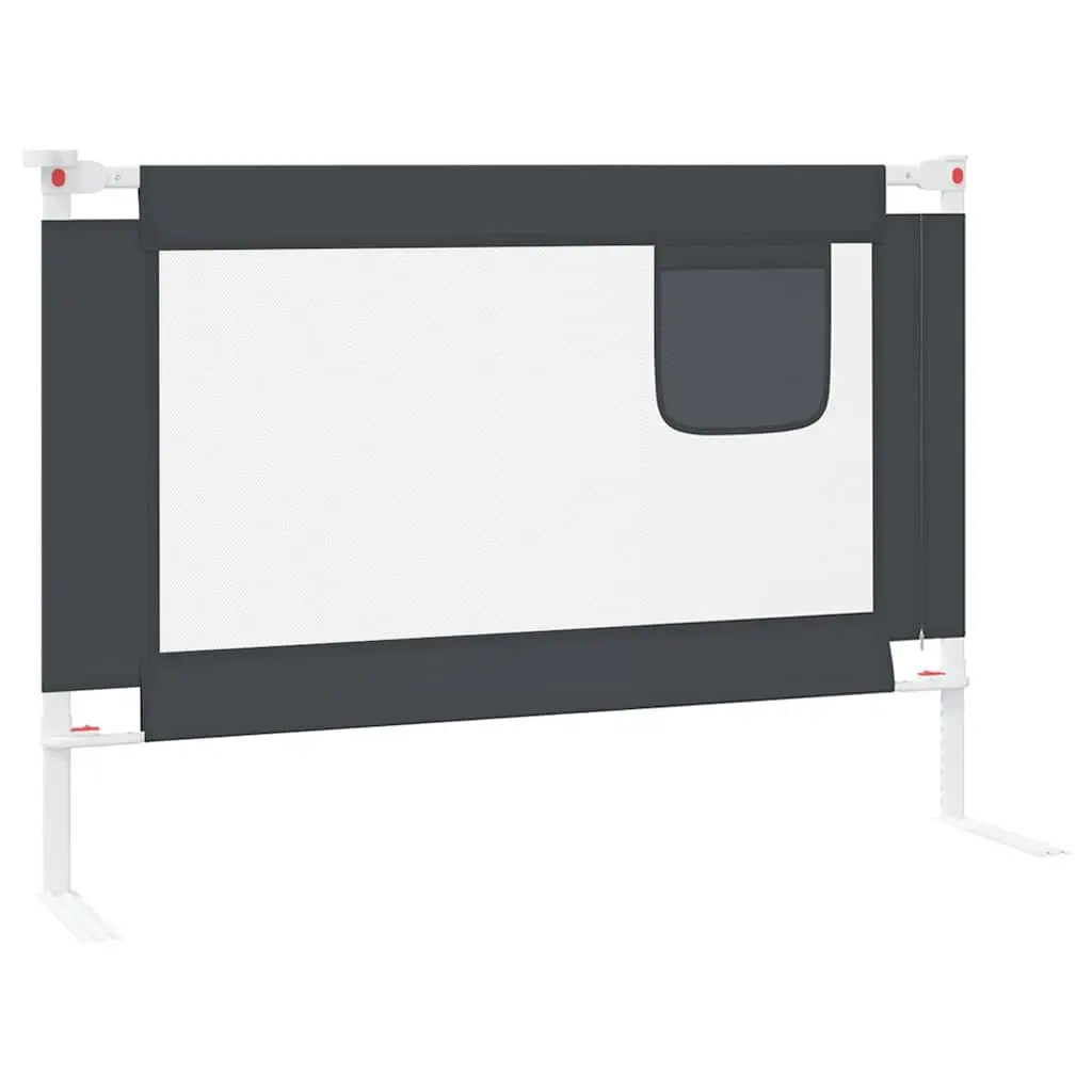 Safety Bed Rail Grey Adjustable Height 90x25cm Toddler Guard for Kids