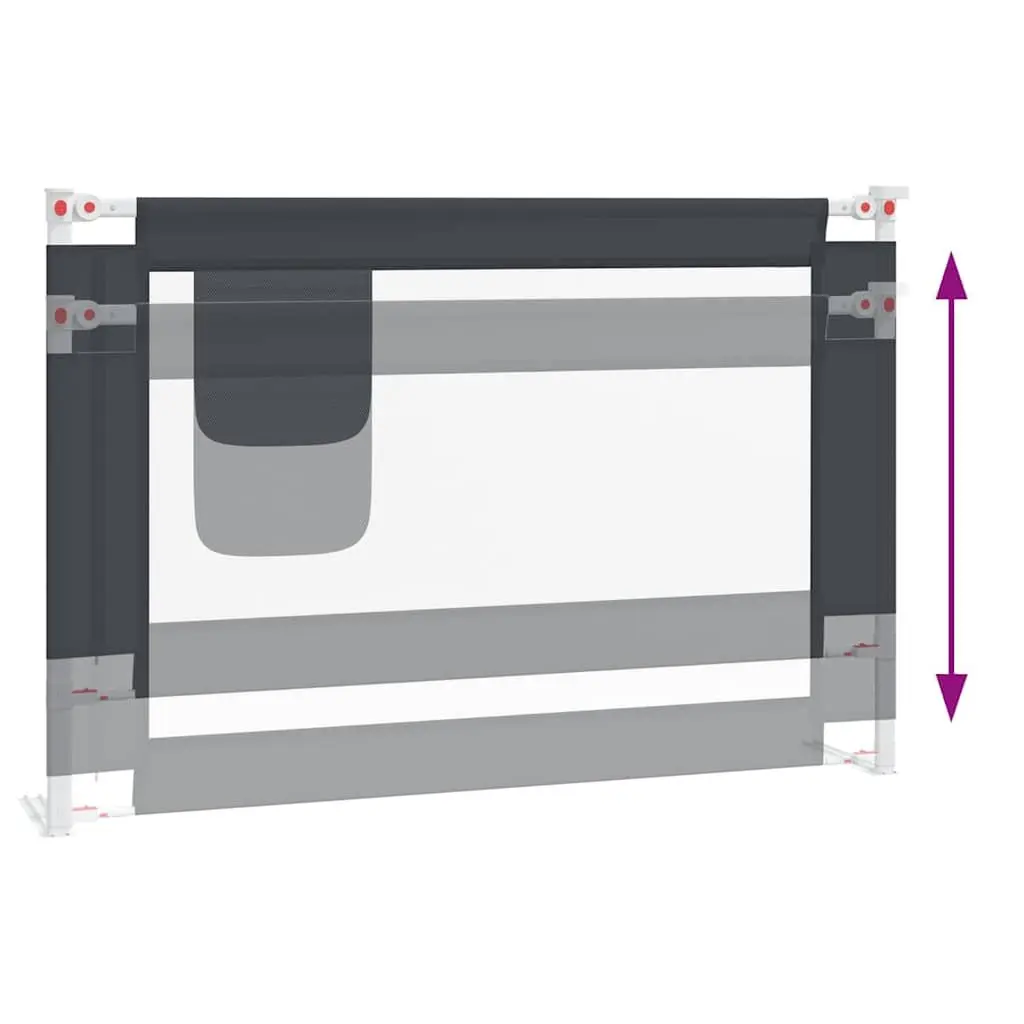 Toddler Bed Rail Grey Adjustable Height Safety Guard 100cm x 25cm