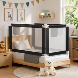 Toddler Safety Bed Rail for Home Use, 140x25cm Grey