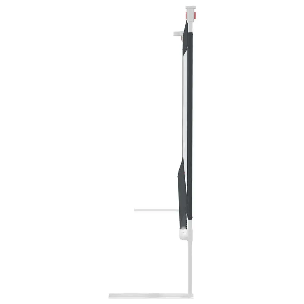 Toddler Bed Rail Adjustable Height Dark Grey 190x25 cm Fabric