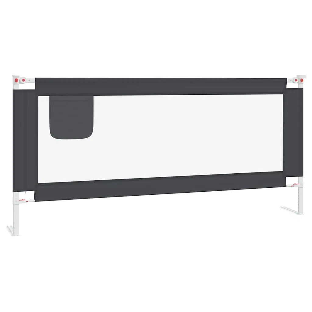 Toddler Bed Guard Rail Adjustable Height Grey 200x25cm Safety Protection