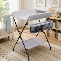 Light Grey Changing Table for Home Use