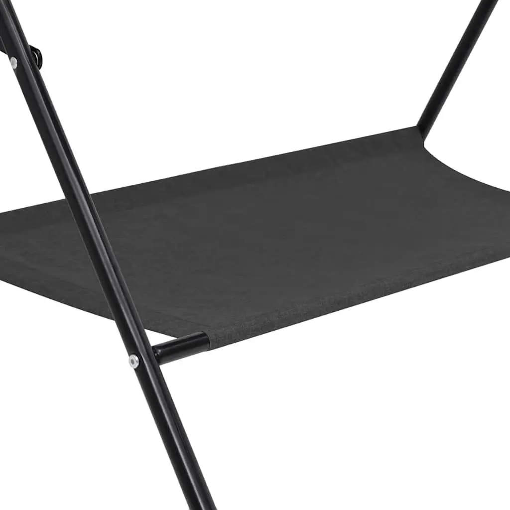 Foldable Changing Table Anthracite with Storage Compartments Baby Size