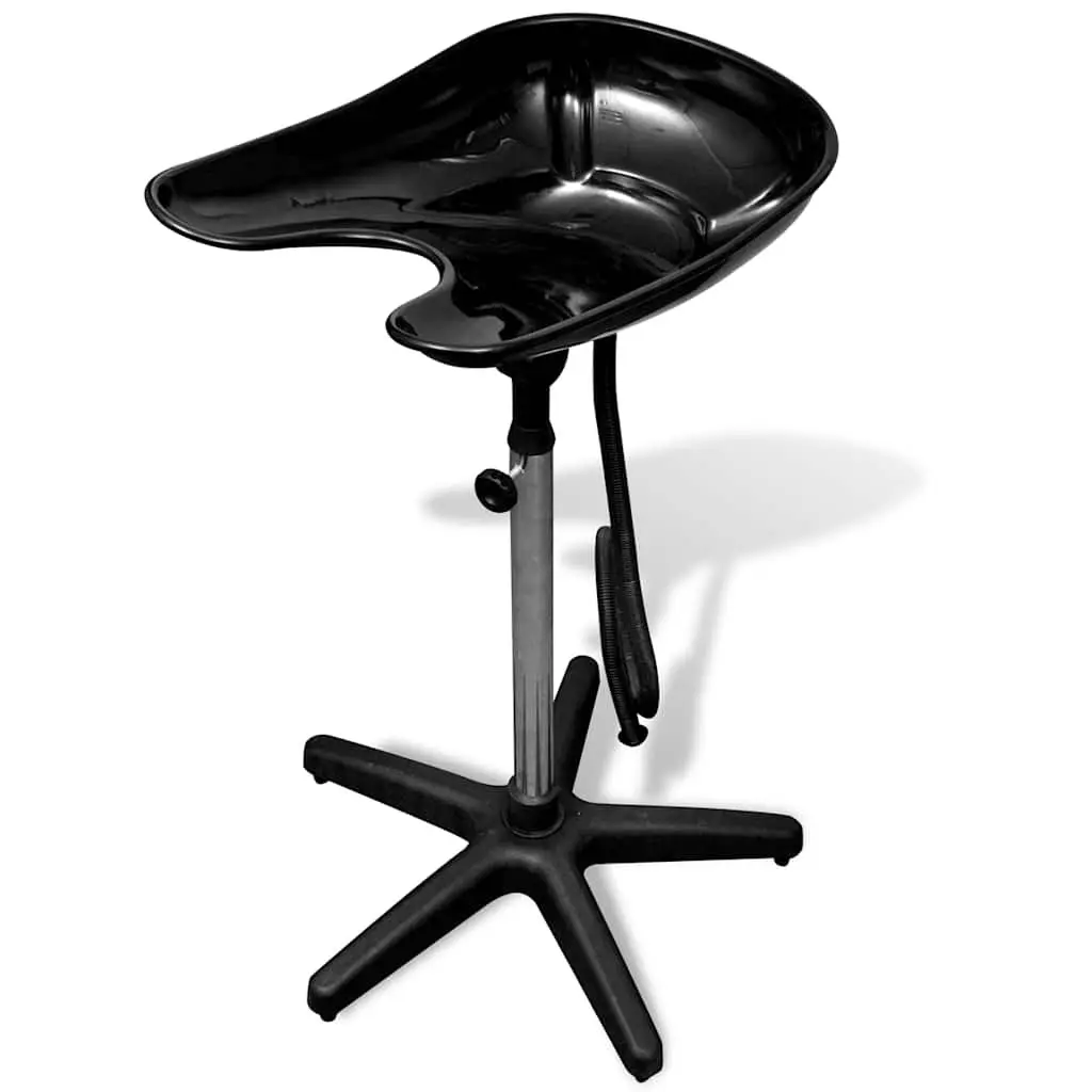 Shampoo Basin Adjustable Height Black Lightweight