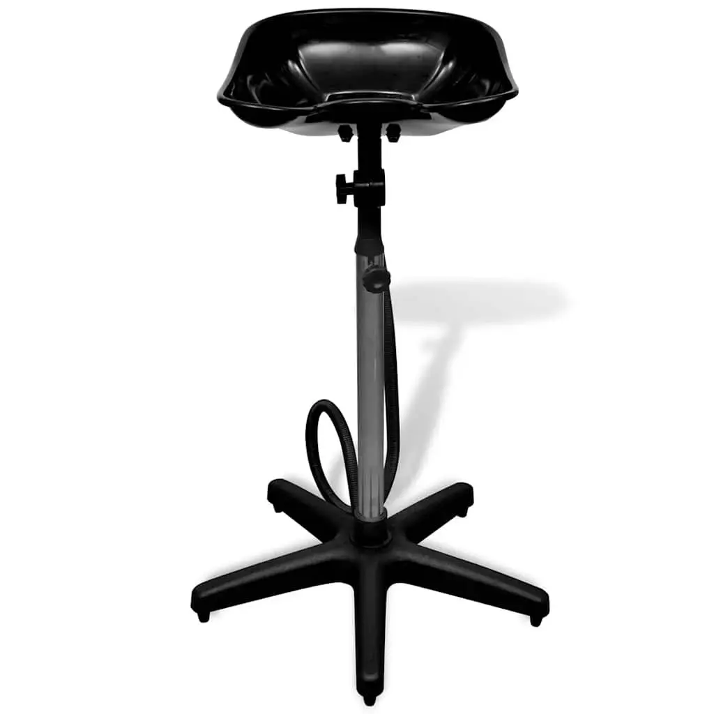 Shampoo Basin Adjustable Height Black Lightweight