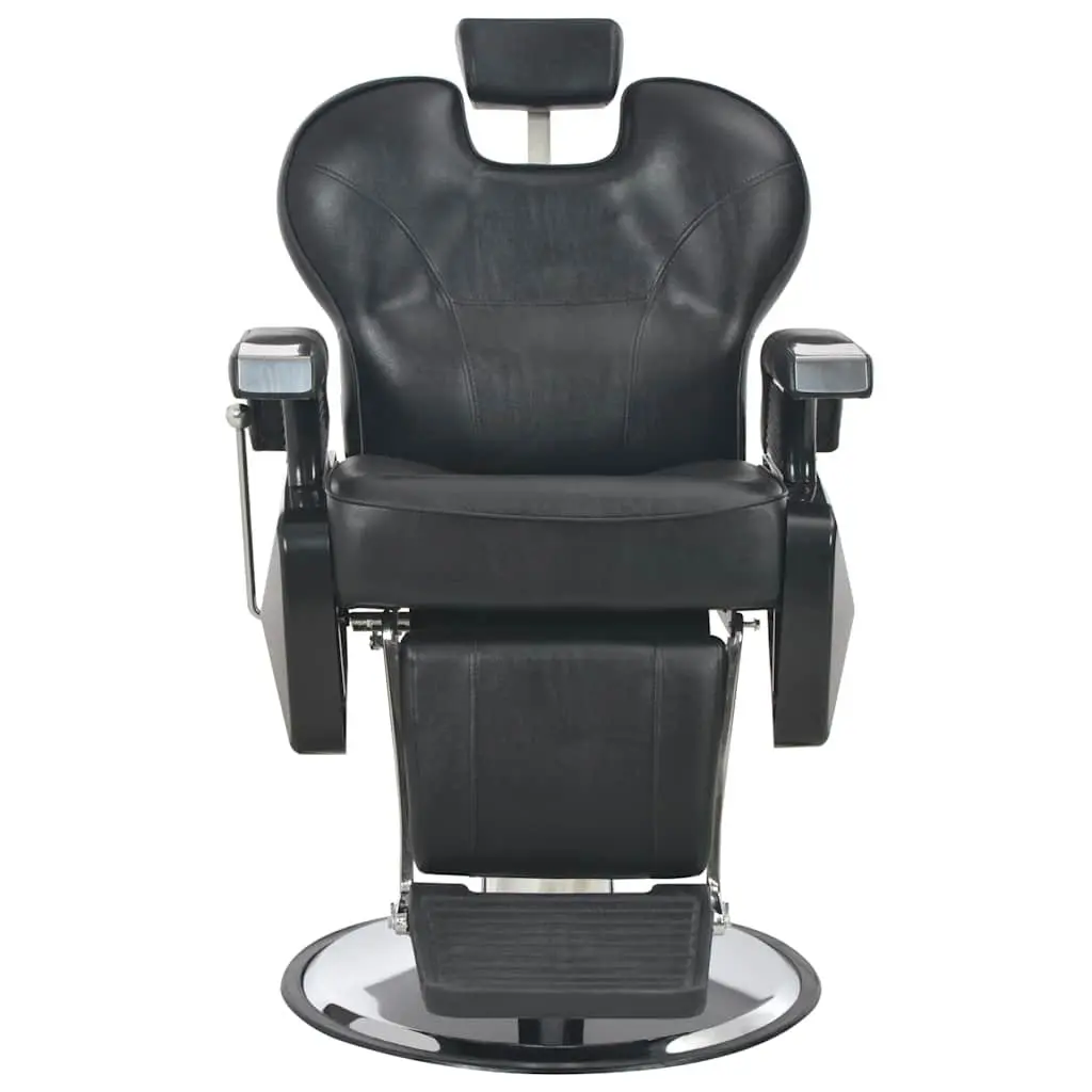 Barber Chair Faux Leather Adjustable Headrest Footrest Black 72 x 68 x 98 cm