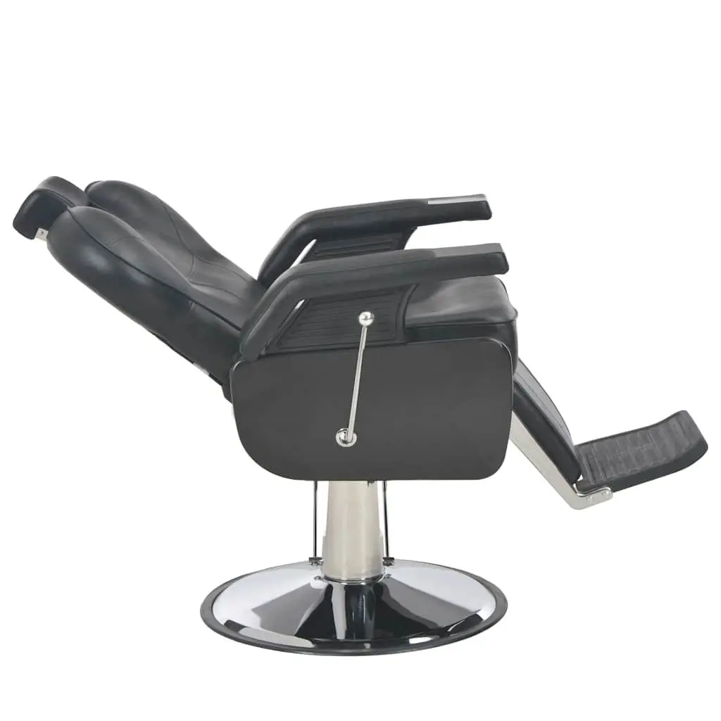 Barber Chair Faux Leather Adjustable Headrest Footrest Black 72 x 68 x 98 cm