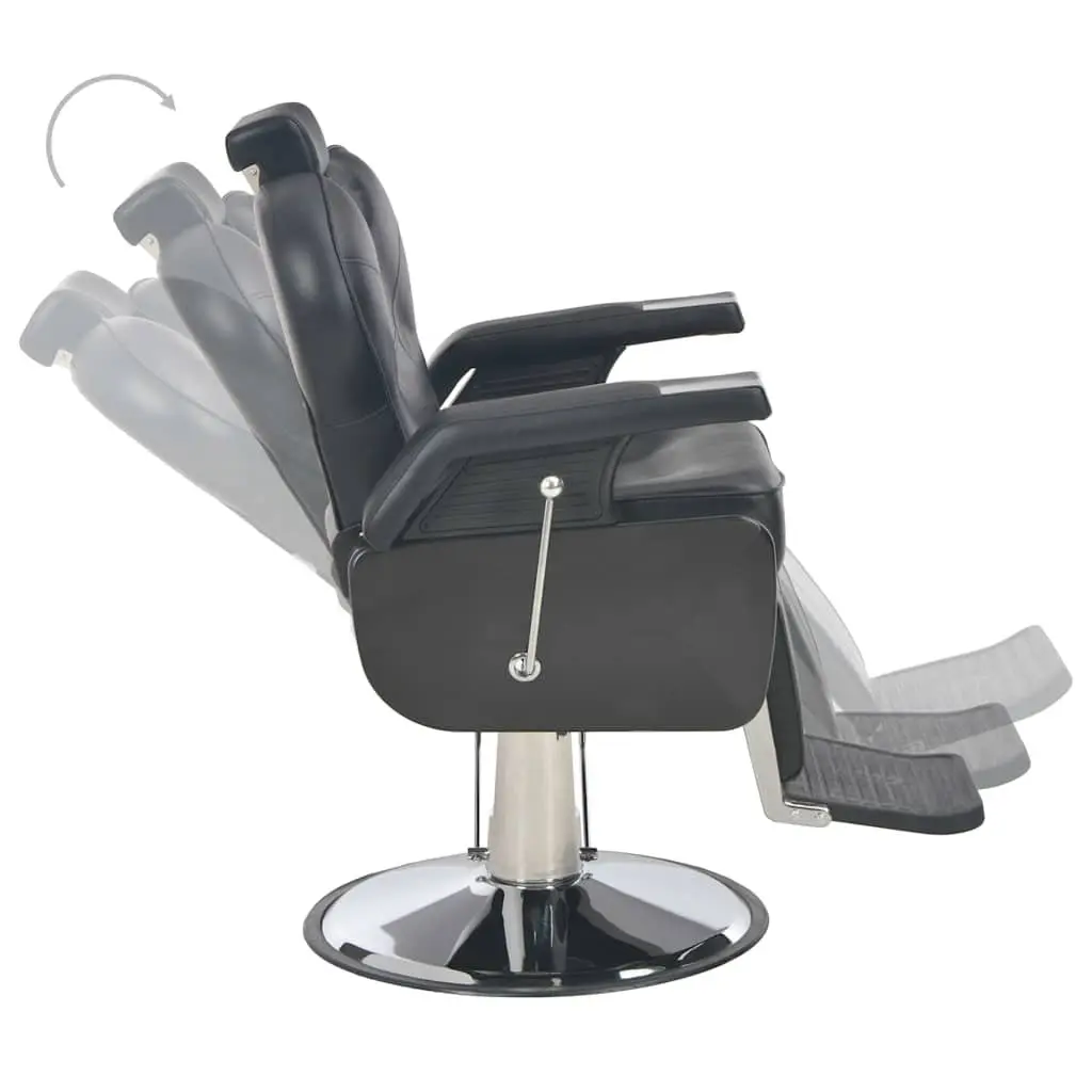 Barber Chair Faux Leather Adjustable Headrest Footrest Black 72 x 68 x 98 cm