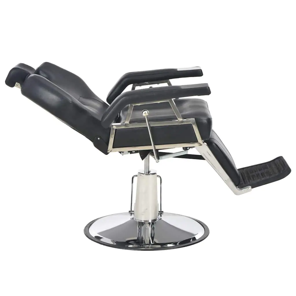 Barber Chair Faux Leather 360° Rotatable Adjustable Black