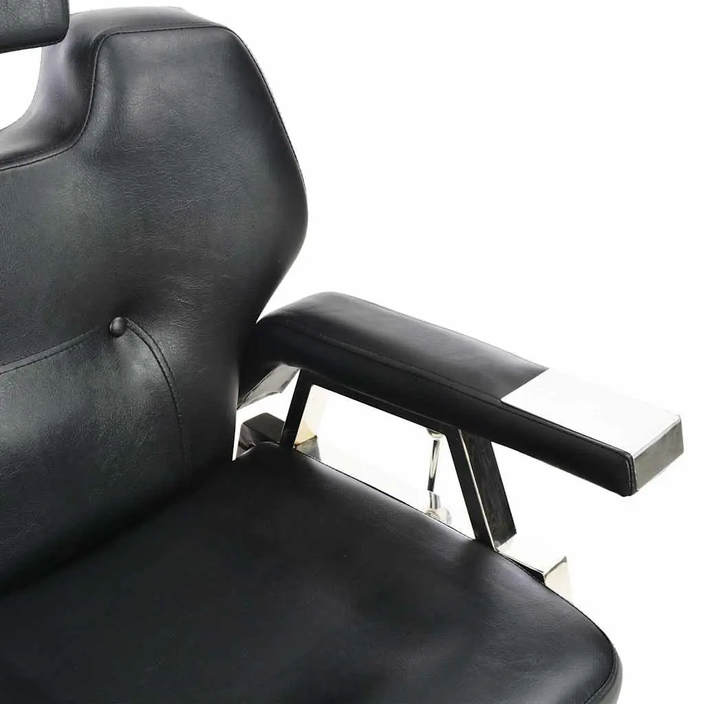 Barber Chair Faux Leather 360° Rotatable Adjustable Black