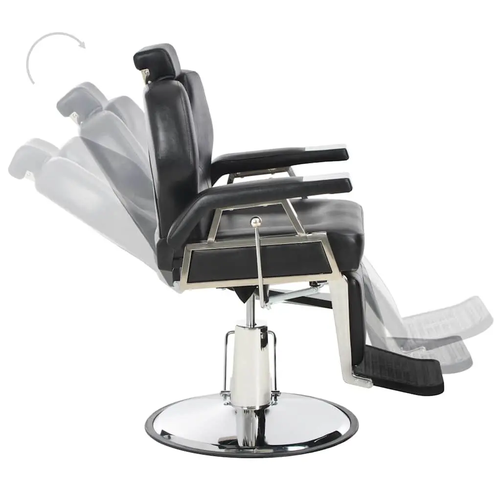 Barber Chair Faux Leather 360° Rotatable Adjustable Black