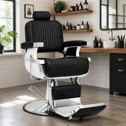 Barber Chair Black Salon Furniture Hairdressing Styling Seat 360 Rotatable
