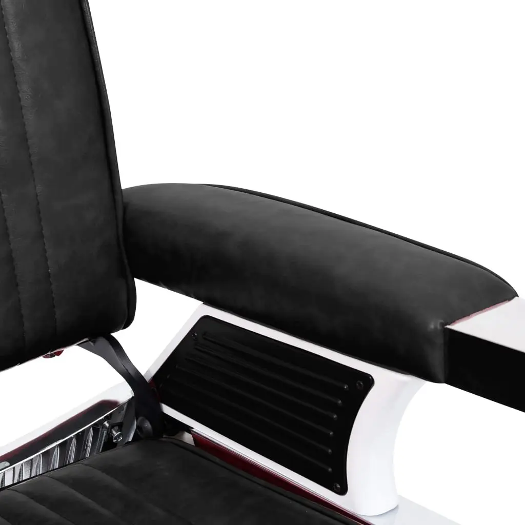 Barber Chair Faux Leather 68 x 69 x 116 cm Black Metal Frame 360 Rotatable