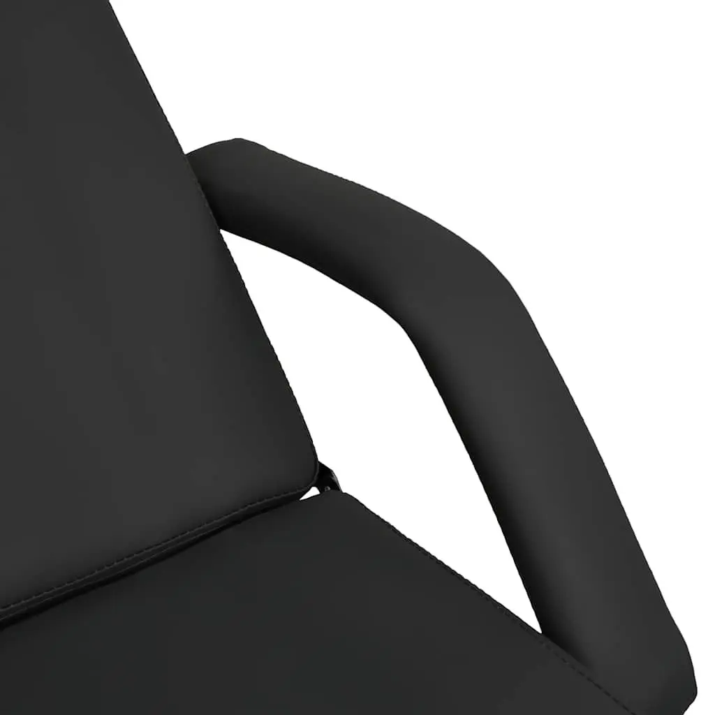 Massage Table Adjustable 180cm Black PVC Cushioning FRP Base