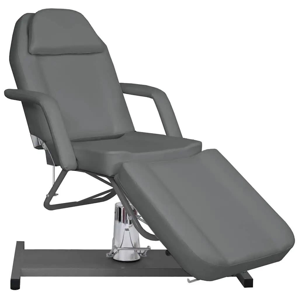 Massage Table PVC Adjustable Backrest Footrest 180x62cm Grey