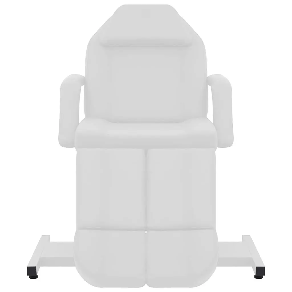 Beauty Treatment Chair Faux Leather Adjustable 180 x 62 x 78 cm White