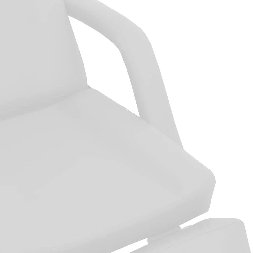 Beauty Treatment Chair Faux Leather Adjustable 180 x 62 x 78 cm White
