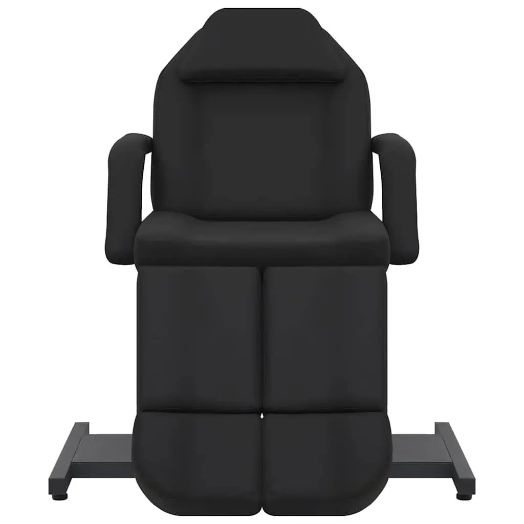 Beauty Treatment Chair Faux Leather Adjustable Backrest Black