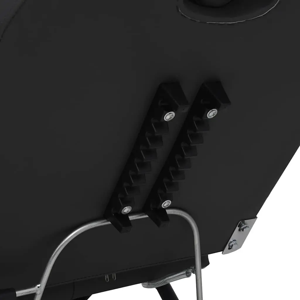 Beauty Treatment Chair Faux Leather Adjustable Backrest Black