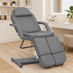 Practical Grey Faux Leather Chair for Home Salons