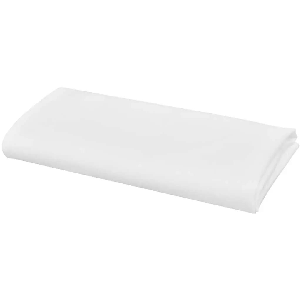Dinner Napkins 50 Piece White 50x50cm Polyester Stain Resistant Wrinkle Free Machine Washable Table Linen