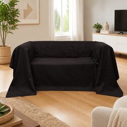 Versatile Brown Suede Slipcover for Everyday Use 210 x 280 cm