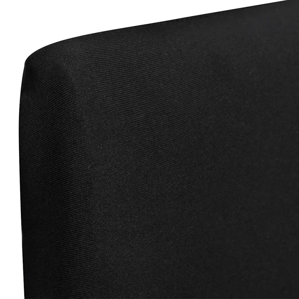 Chair Cover Stretchable Fabric 4 Piece Black Soft Wrinkle Resistant