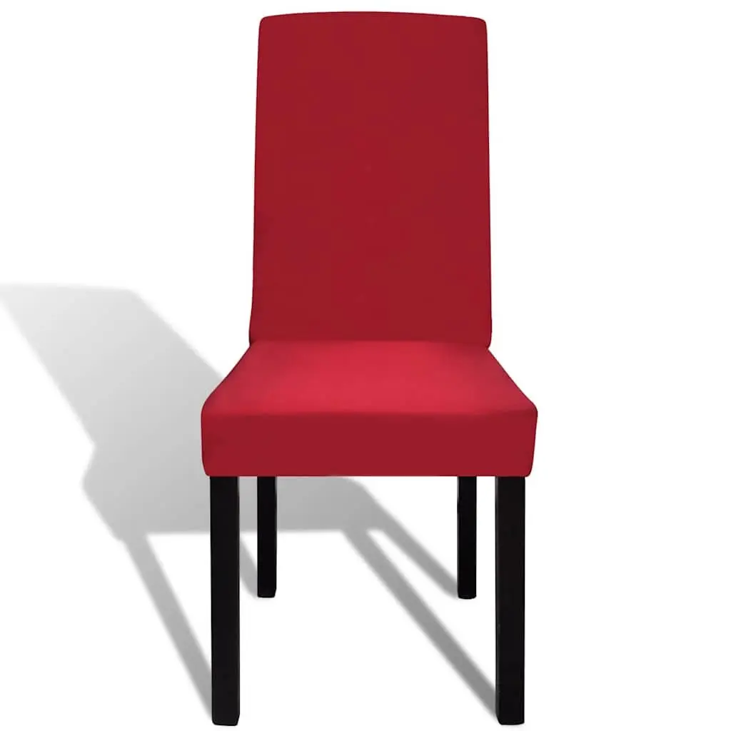 Chair Cover Stretchable Soft Wrinkle Resistant Red Set 4 pcs